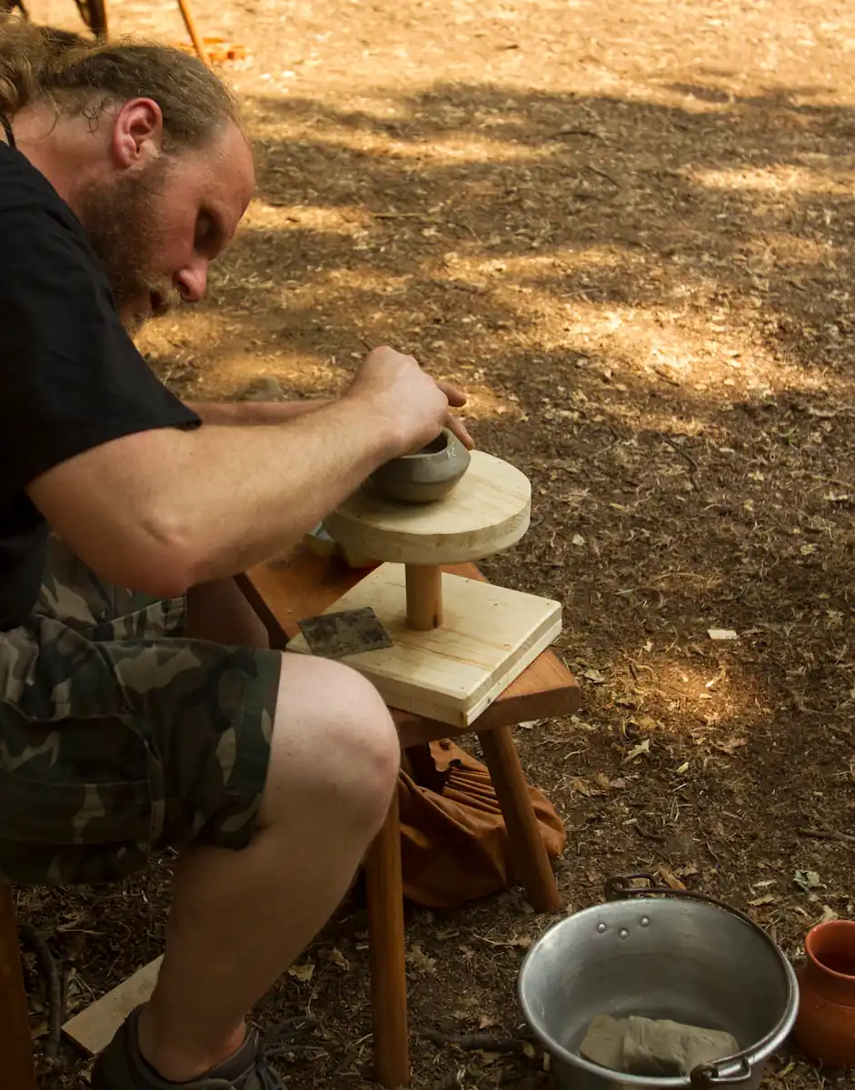 Cristiano Brandolini durante i lavori di ricostruzione